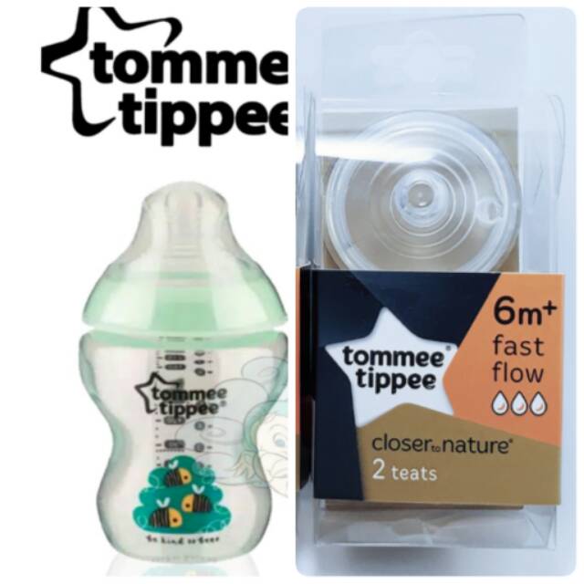 TOMMEE TIPPEE DECORATED free 1pcs NIPPLE 6M