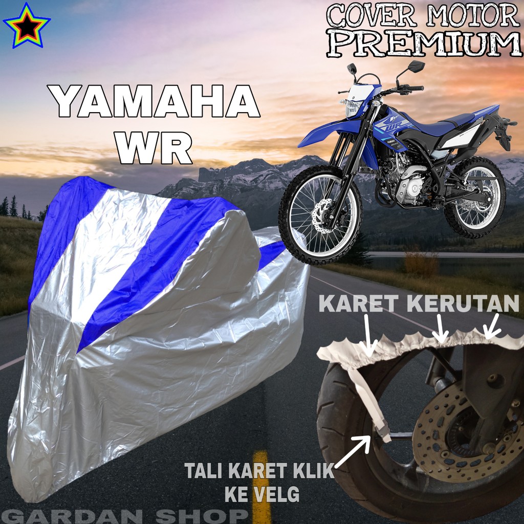 Sarung Motor YAMAHA WR Silver BIRU Body Cover Penutup Motor Yamaha Wr PREMIUM