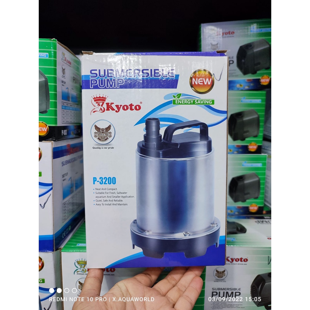 KYOTO - Pompa Kolam (P-3200) - 3800L/H - 55W
