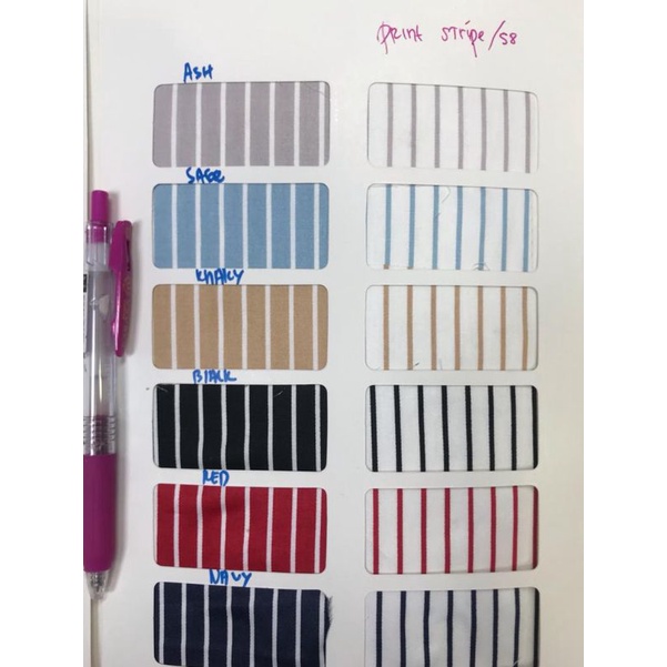 KATUN JEPANG SALUR/STRIPE UKURAN 1 CM ( Salur Special Sedang) Minimal Order 2x klik