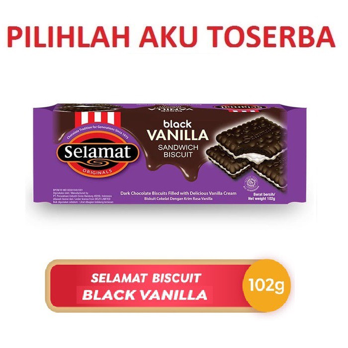 Selamat Biscuit BLACK VANILLA 102 g - (HARGA SATUAN)