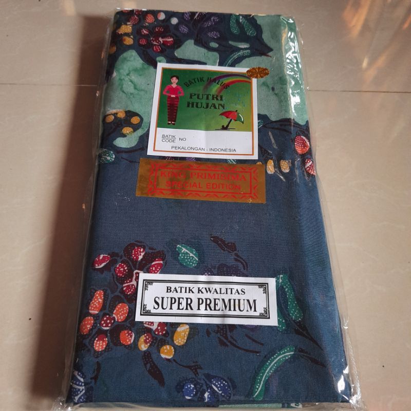 kain batik sarung pekalongan cap kombinasi tulis tlasah blok putih-Tumpal ijo bj
