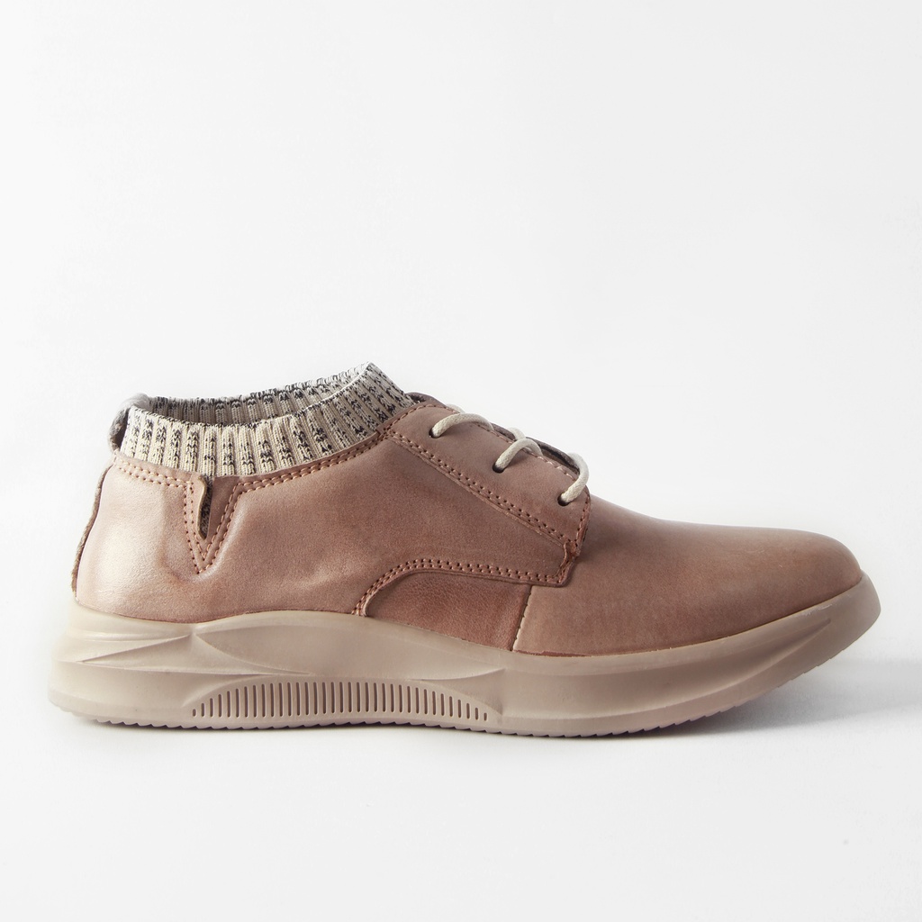 Sepatu Kulit Kasual Pria Jim Joker Safe 2CA Beige