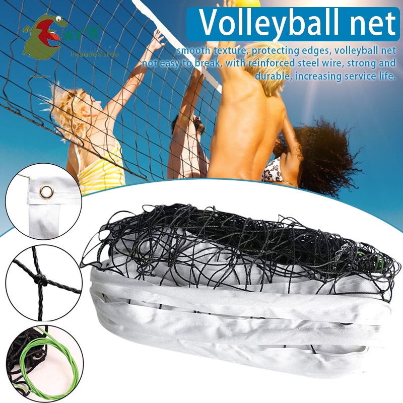 Set Jaring Bola Voli Portable Dengan Kawat Baja Untuk Latihan Olahraga Outdoor Pantai Halaman Belakang Shopee Indonesia