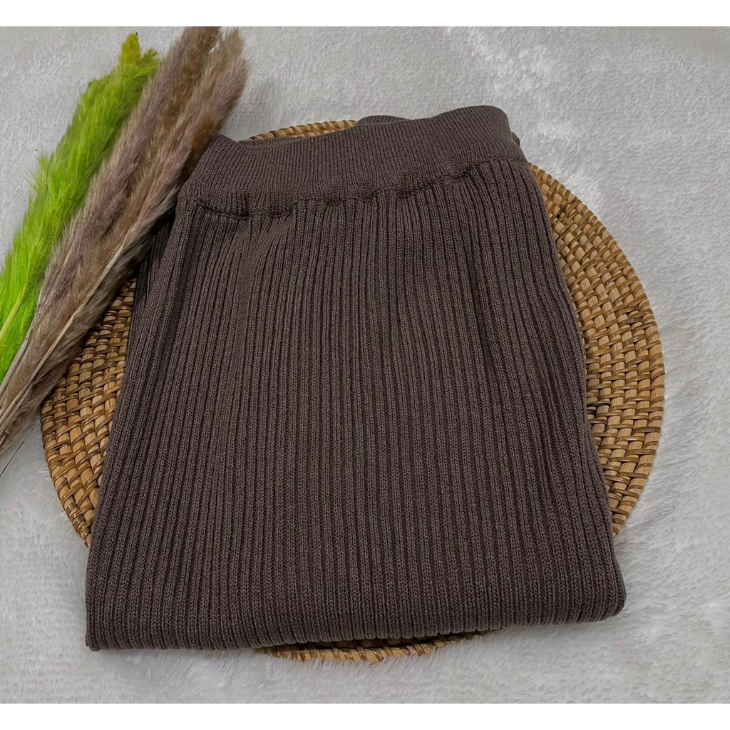 Rok span rajut,Rok wanita premium,Rok tebal knit-BURGUNDY