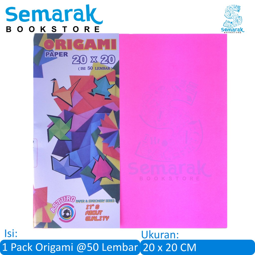 

Kertas Warna Asturo Origami Paper 20 X 20 CM [1 Pack / 50 Lembar]
