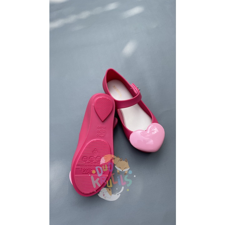 Sepatu sendal anak perempuan MOTIF HEART PINK import | DUO KRUCILS