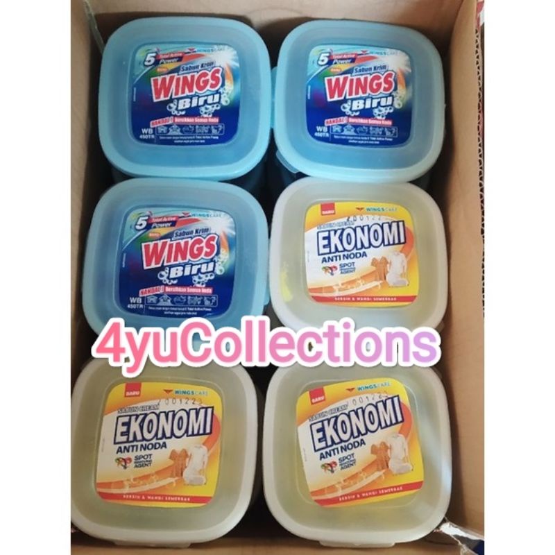 EKONOMI SABUN CREAM POT E 450  || Wings Biru Cream Pot E450