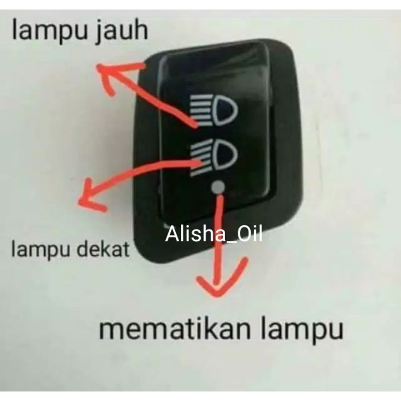 SAKLAR /Tombol Dim 3 Fungsi untuk honda of on deket on jauh all beat vario supra blade