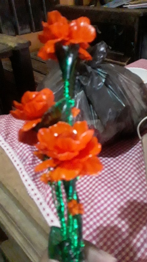 Bunga Mawar Kerang Mini Rangkai Manik