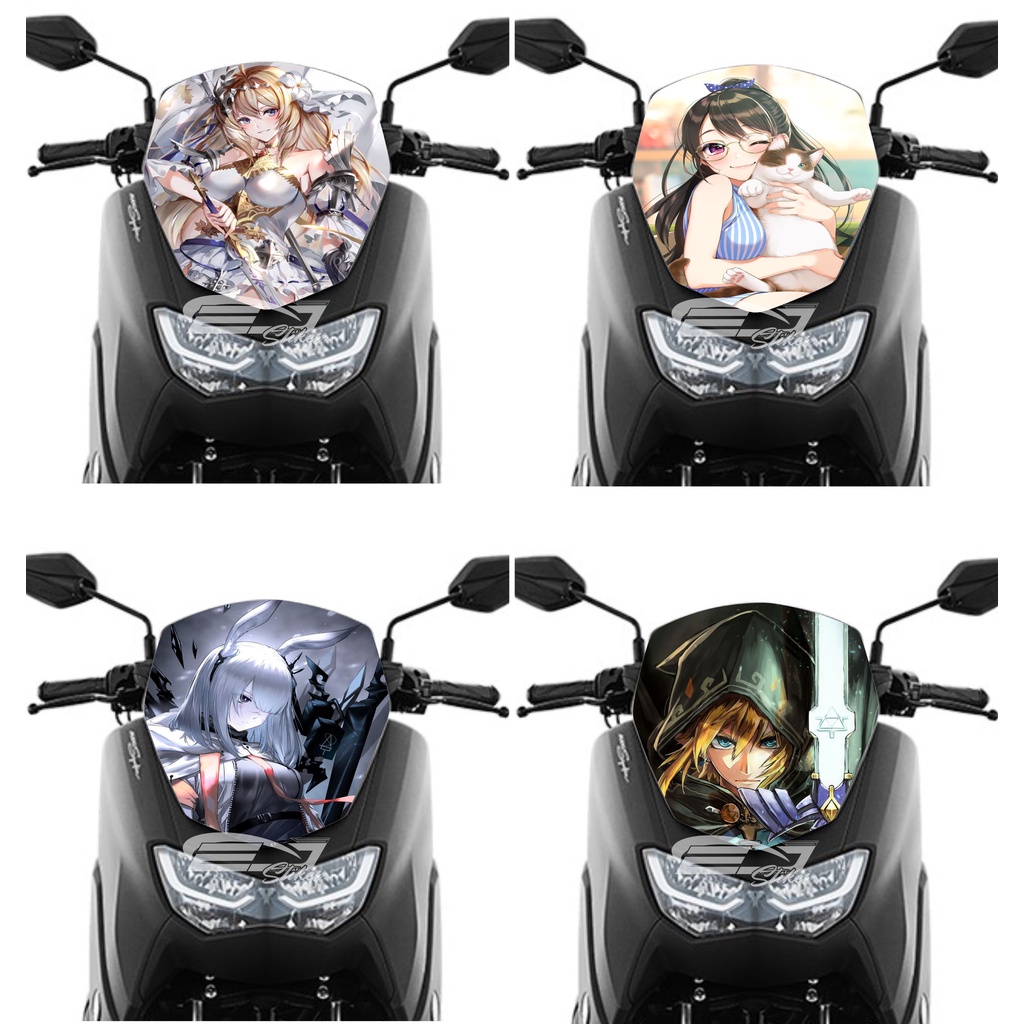 STIKER WINSHIELD VISOR PCX / STIKER  MIKA DEPAN PCX / SRIKER TAMENG PCX / STIKER MOTOR DEPAN ANIME G