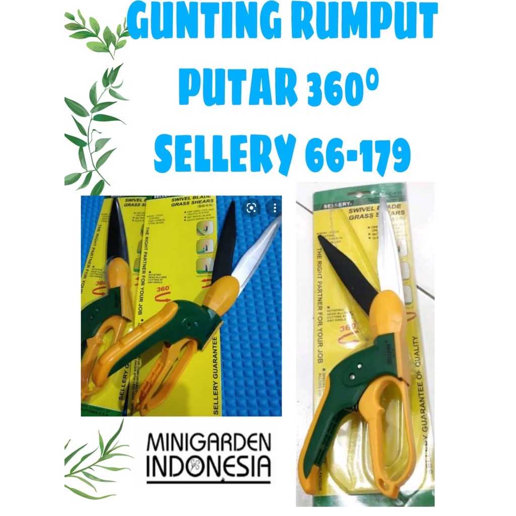 GUNTING RUMPUT 3 POSISI SELLERY 66-179 GUNTING TAMAN PUTAR 360 DERAJAT