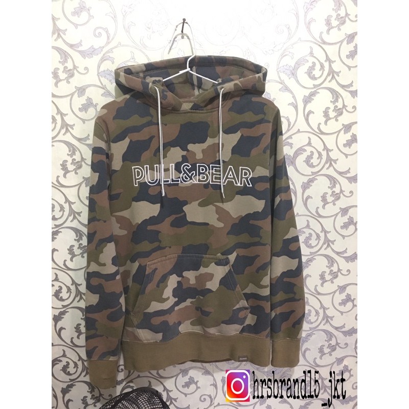 Hoodie PULL&BEAR Camo Brown 2020