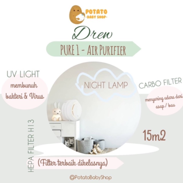 Drew Pure 1 Air Purifier Penyaring udara