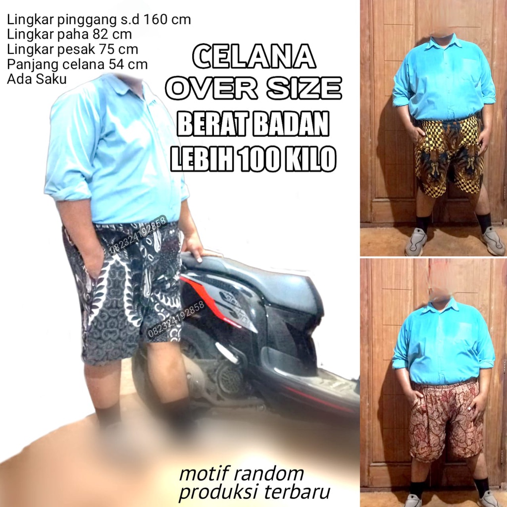 Celana obesitas over size XXXXL bb lebih 100 kilo