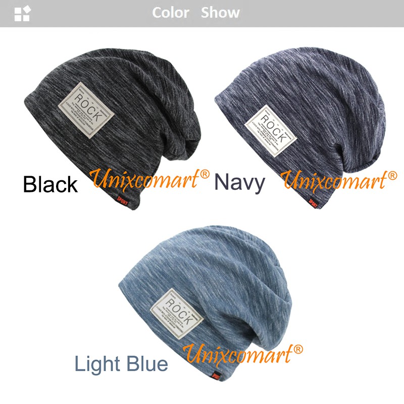 Topi kupluk ROCK Dewasa Beanie Hat Bahan Tebal Pria Wanita