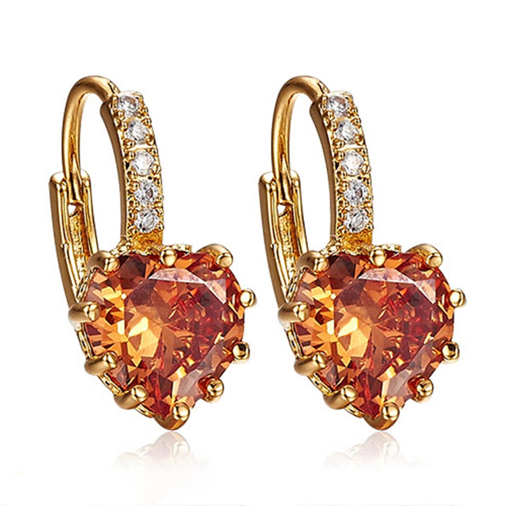 Hu Hu Hu Hu Hu Alat Bantu Pasang Kacamata♡ Anting Leverback Lapis Emas 9K Dengan Berlian Imitasi Untuk Wanita