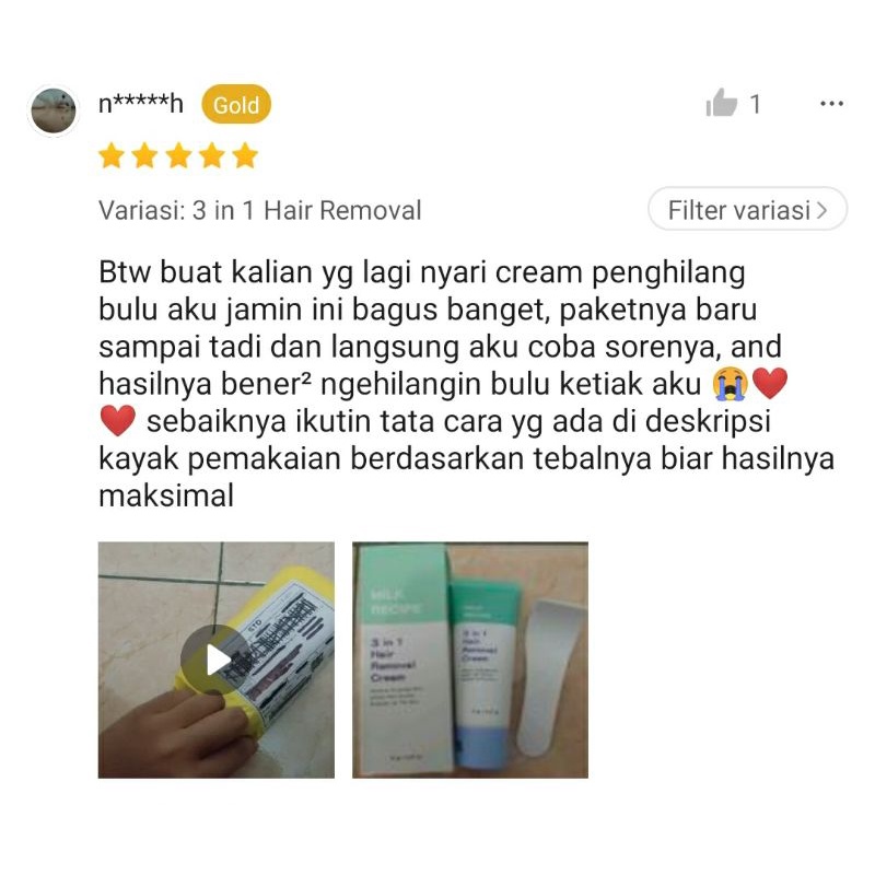 MILK RECIPE 3 IN 1 | CREAM PERONTOK BULU | CREAM PENGHILANG BULU |  HAIR REMOVAL