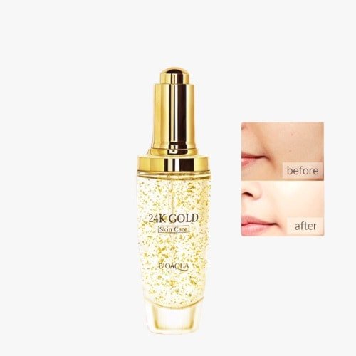 Terbaru  BIOAQUA 24K Gold Series Essence Cream / BIOAQUA 24K Gold Facial Cleanser 200ml Original / B