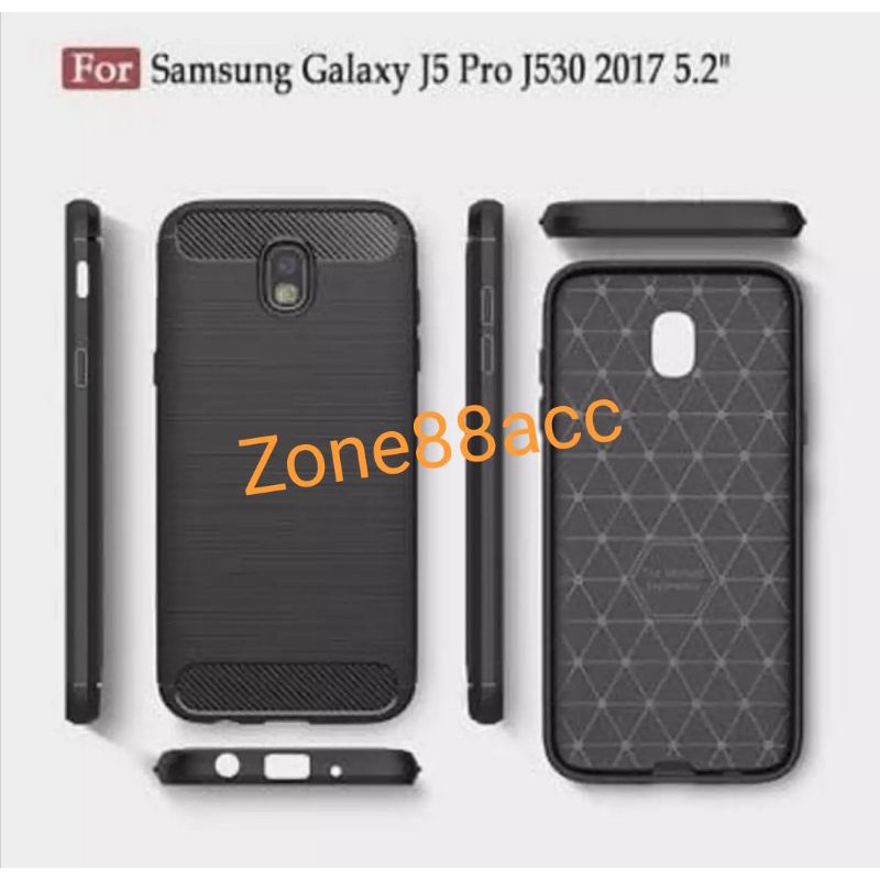 Silicon Case SAMSUNG J5 Pro J530 2017 Softcase iPAKY Carbon Casing Cover TPU