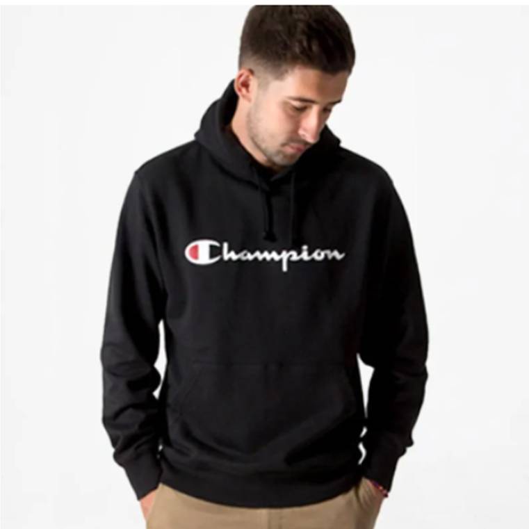Baju Hodie Hitam Champion Cowok Keren Sweater Hoodie Pria Suiter Hudi Distro Ukuran M L XL XXl