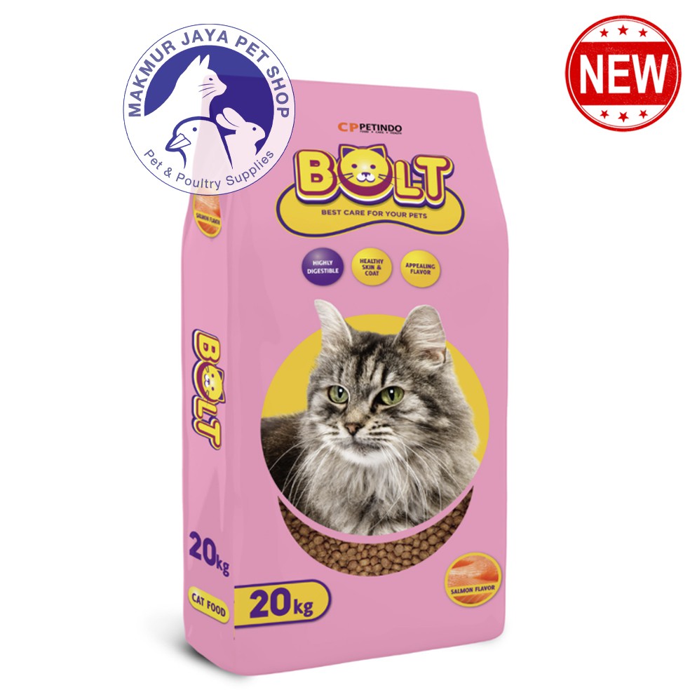 Bolt Cat Food Salmon 20kg / Makanan Kucing 20 kg