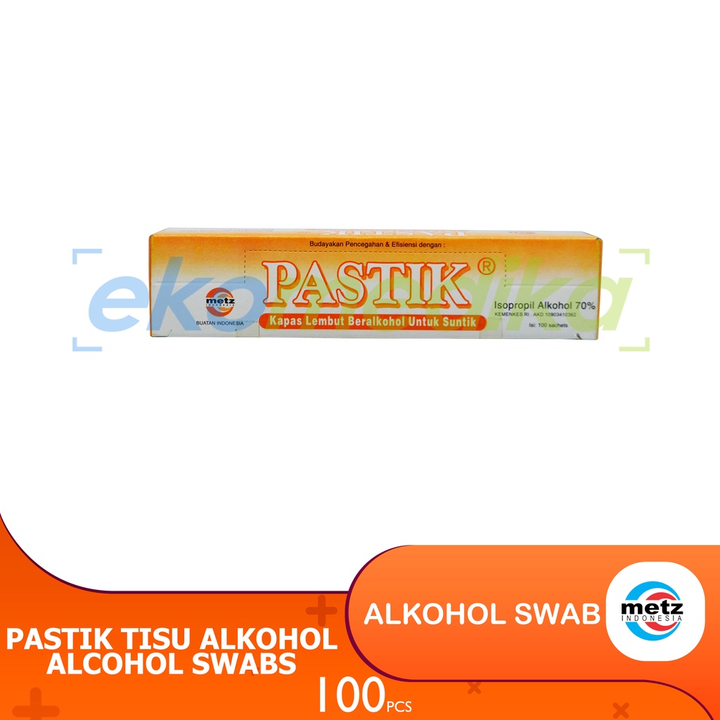 Alkohol Swab / Kapas Alkohol / Tissue Alkohol PASTIK isi 100 pcs / Kapas Beralkohol