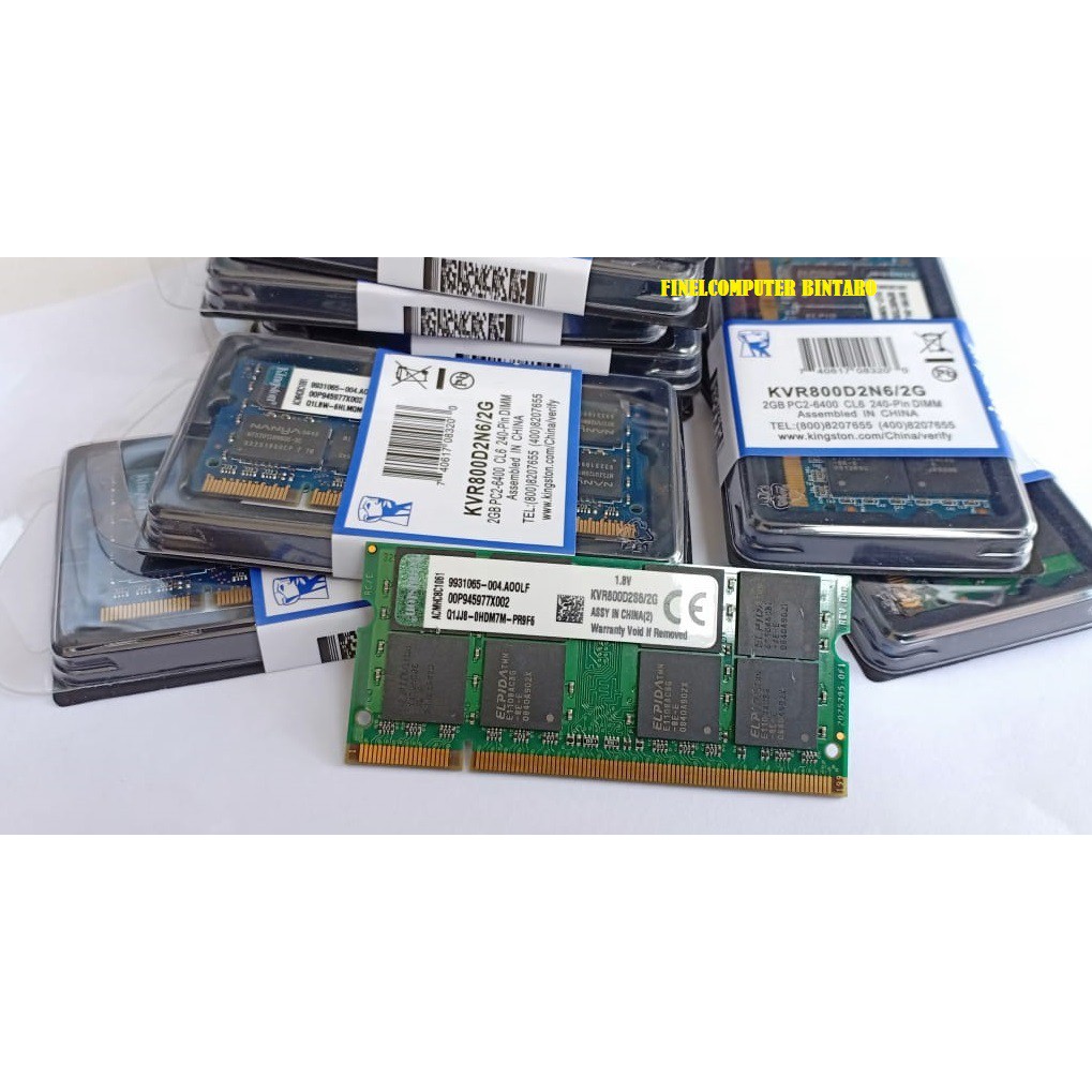 Memory Laptop RAM Notebook DDR2 2GB PC6400 800Mhz Kingston