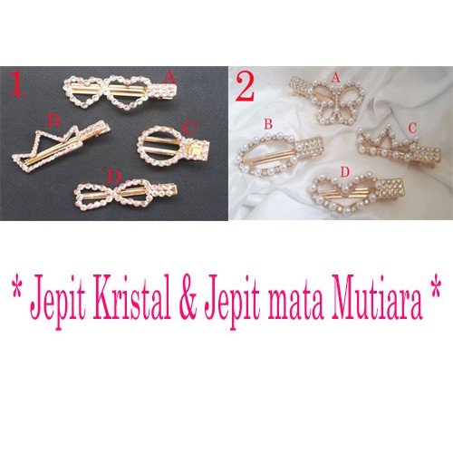 JEPITAN/HAIRCLIB CRISTAL/jepit rambut kristal A18