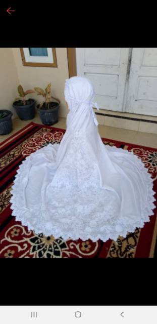mukena bordiran kerancang  padang  bkt
