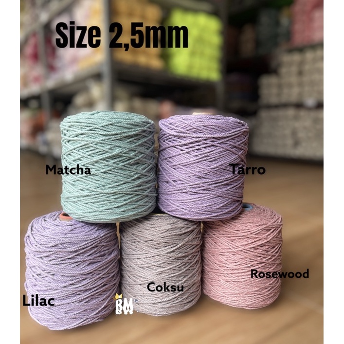 Benang warna size 2,5mm 500grm