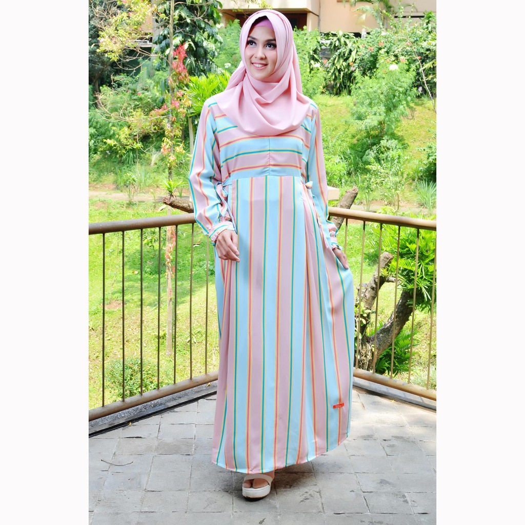 [Best Seller] Gamis Nibras NS 25 Promo Diskon 10% Ready Warna Hijau Muda Salem Biru Muda dan Ungu