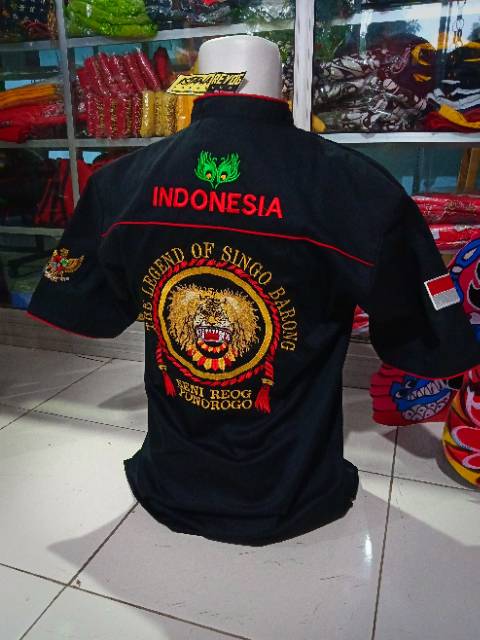 BAJU REOG / HEM WAROK / KEMEJA BORDIR/HEM REOG BAHAN ASLI ANTI BAU KRINGAT ASLI / BAJU REOG / HEM REOG / KEMEJA REOG / PENADON REOG