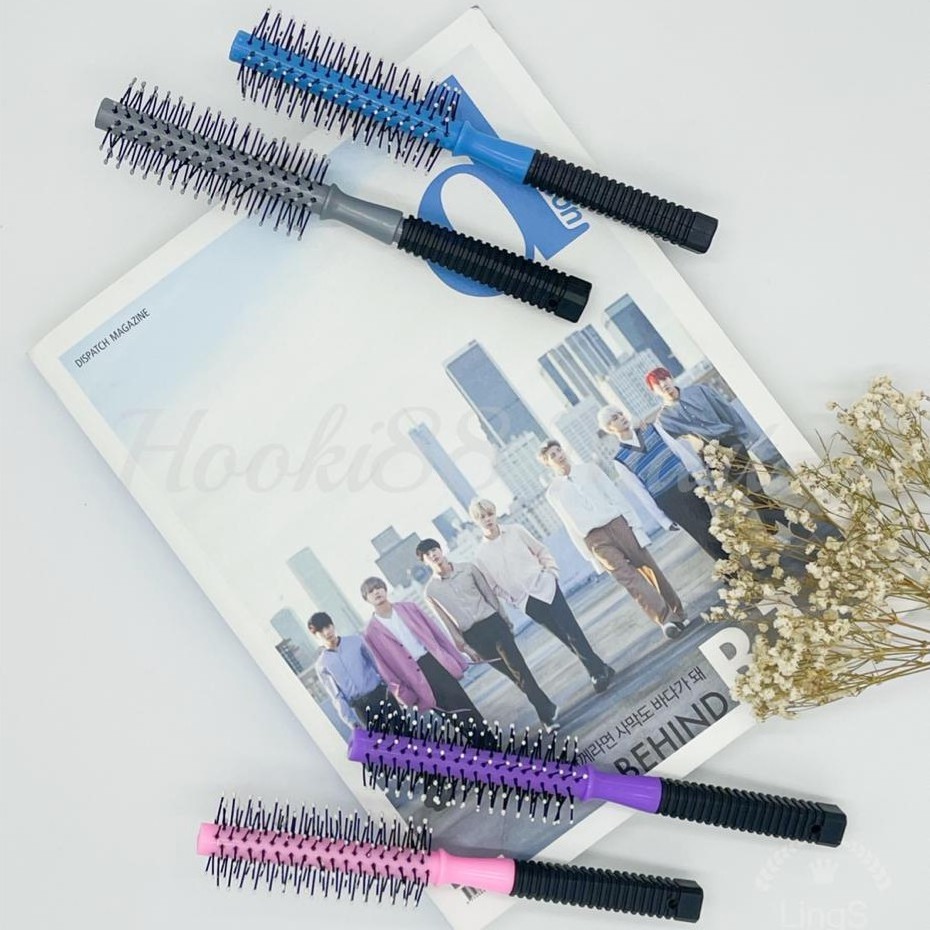 Sisir Blow Rambut Gulung Bintik Warna Import / Sisir Blow / Sisir Roll / Sisir Gulung Murah Import