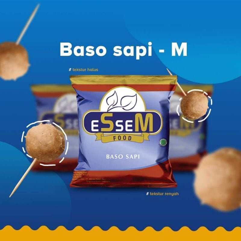 Jual Essem Bakso Sapi Super Bungkus Biru 50 Butir Shopee Indonesia