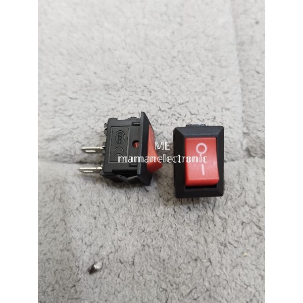 Saklar Rocker Switch Mini ON - OFF 2 Pin / Switch Mini 2 Kaki