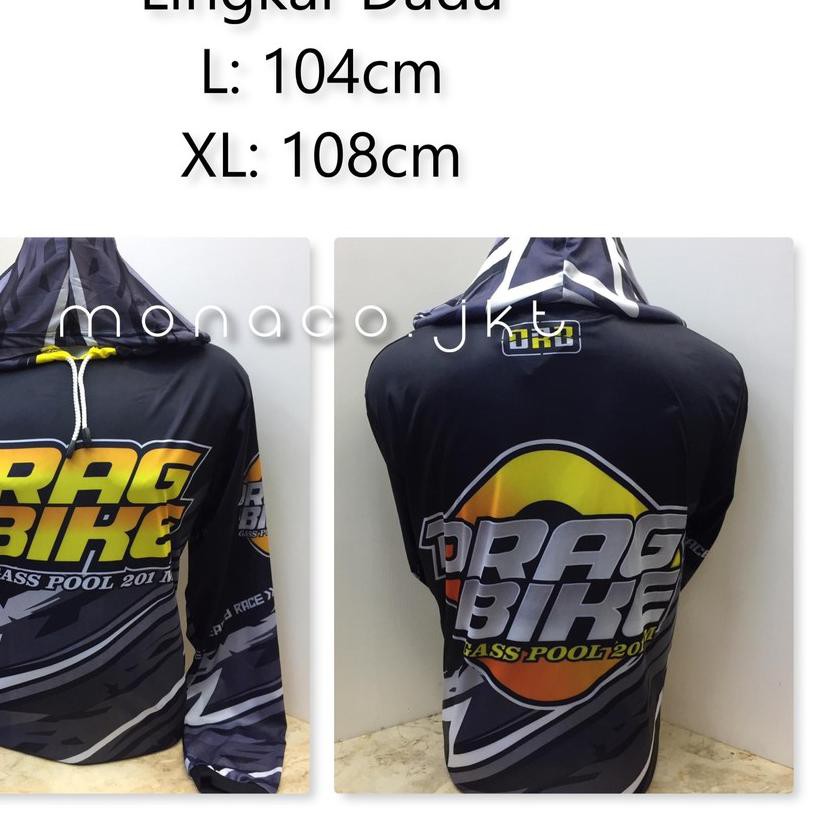 ♕ Jersey Hoodies Baju Balap Motor Cross Drag Bike Gaspol 201m ➦
