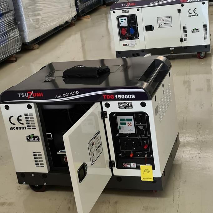 Silent genset Diesel Tsuzumi Japan 10000 watt 1 phase TDG 15000 S terlaris