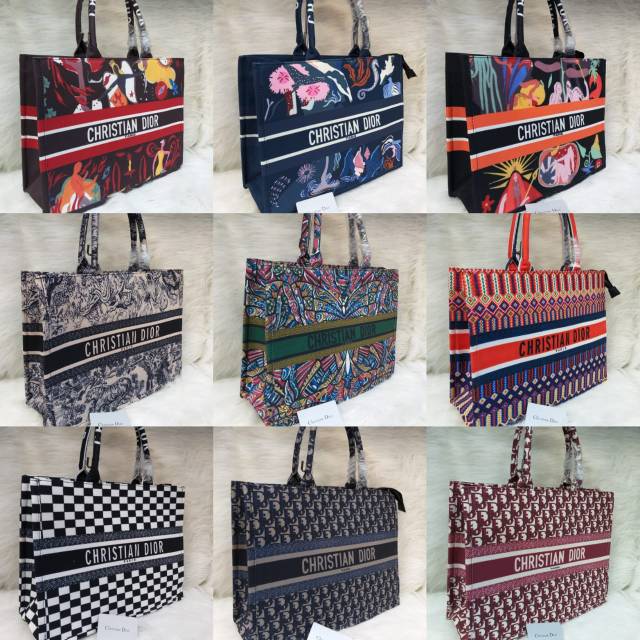 DIOR BOOK TOTE BAG SHOPPING BAG TAS BELANJA TAS BESAR TAS TOTE TAS KERJA SUPER PREMIUM
