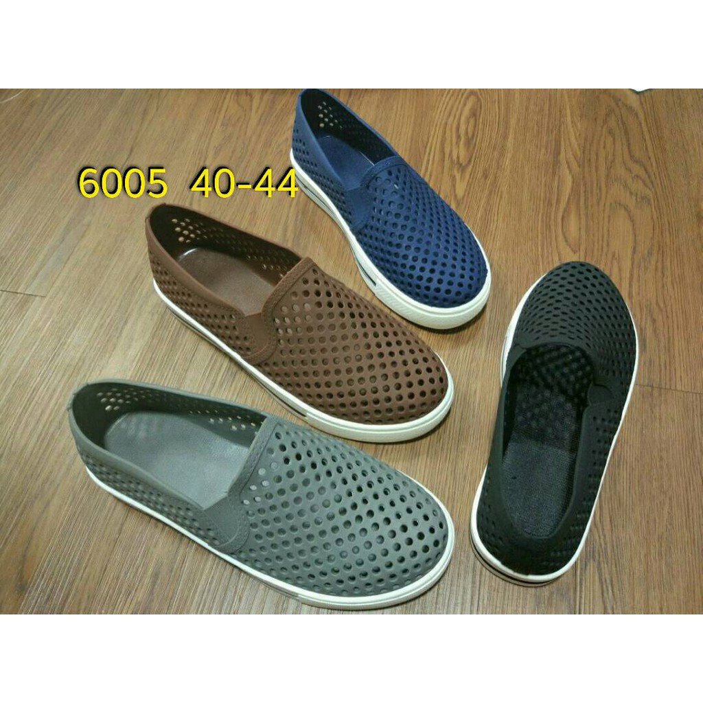jelly shoes sepatu pria luofu karet import slip on 6005 40-44