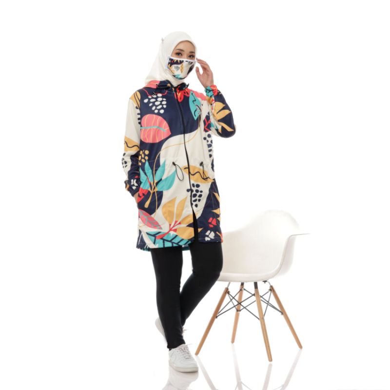 Jaket Printing Wanita - Jaket Olahraga Sepeda Gowes Wanita (Bukan Parasut)-3