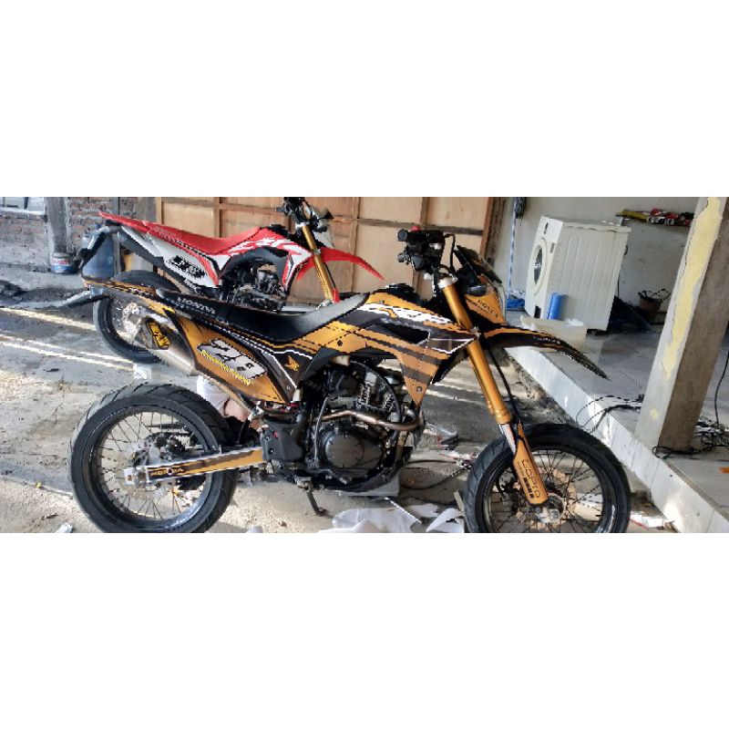 decal crf 150 black gold