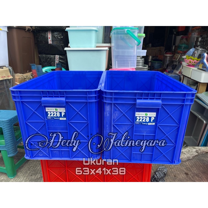 Green Leaf Container Box Industri 2228 P / Box Container Industri/ Keranjang Industri