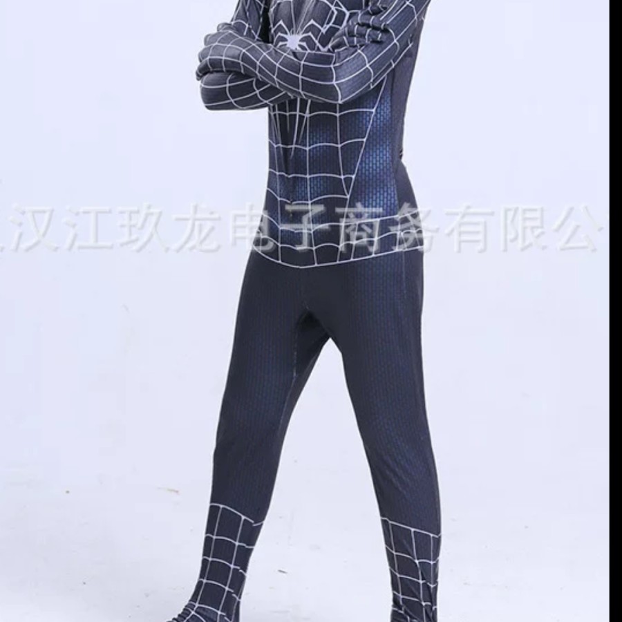 Kostum Spiderman Venom Anak dan Dewasa / Kostum Spiderman hitam/ superhero