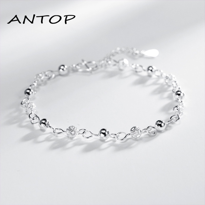 Gelang Kaki Sterling Silver 925 Gaya Korea Untuk Wanita Aksesoris Fashion ANTOP