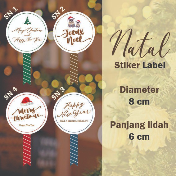 

STIKER NATAL UNTUK TOPLES DIAMETER 8CM