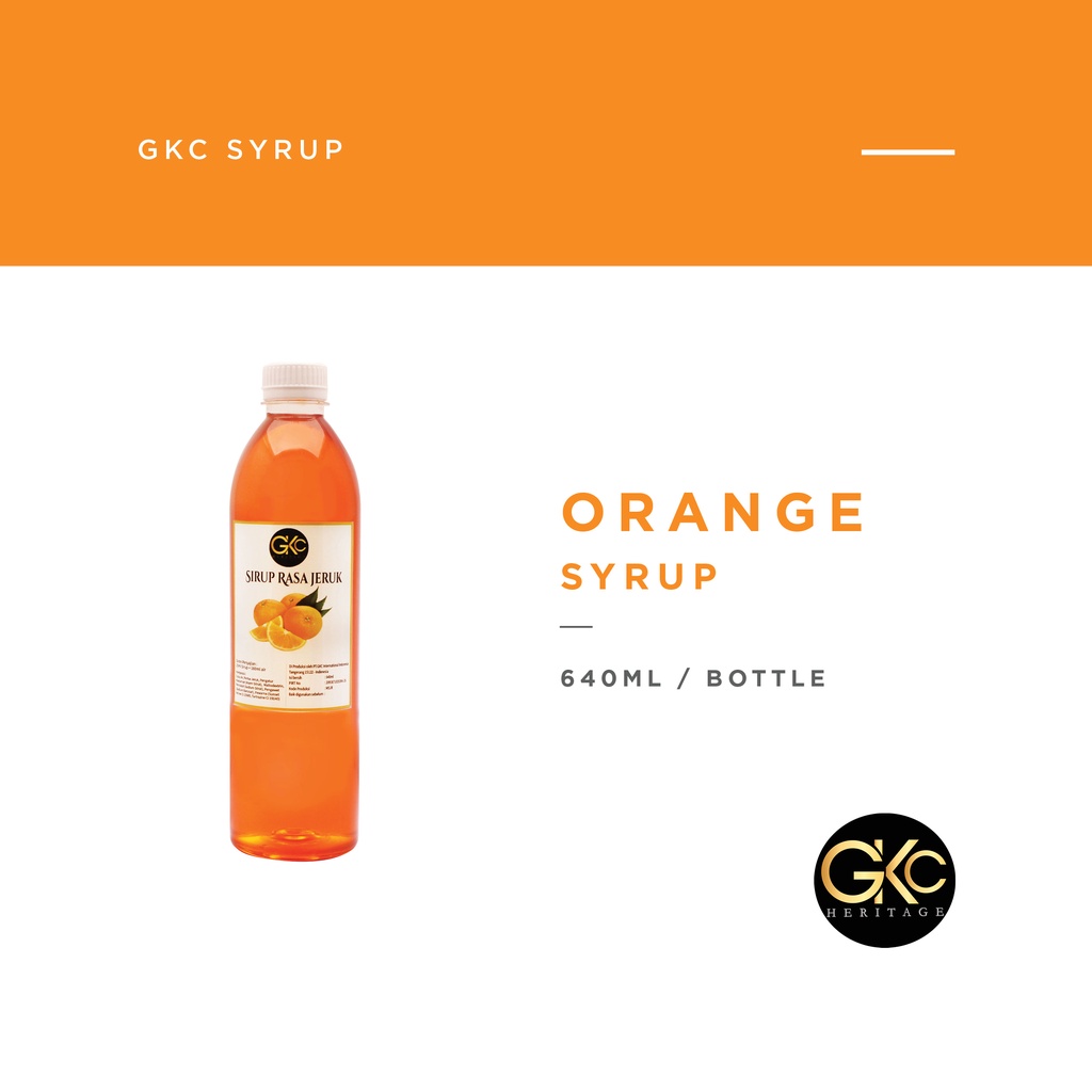 Sirup Jeruk / Orange Syrup Minuman GKC Heritage 640 ml (Import Quality)