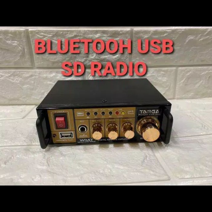 Mini Power Amplifier Targa Bisa Usb Bluetooth Radio