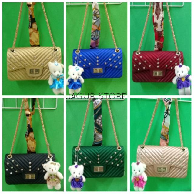Tas jelly mate diamond 22cm/Tas jelly mate cevron diamond/ Tas Jelly mate classic diamond 22cm