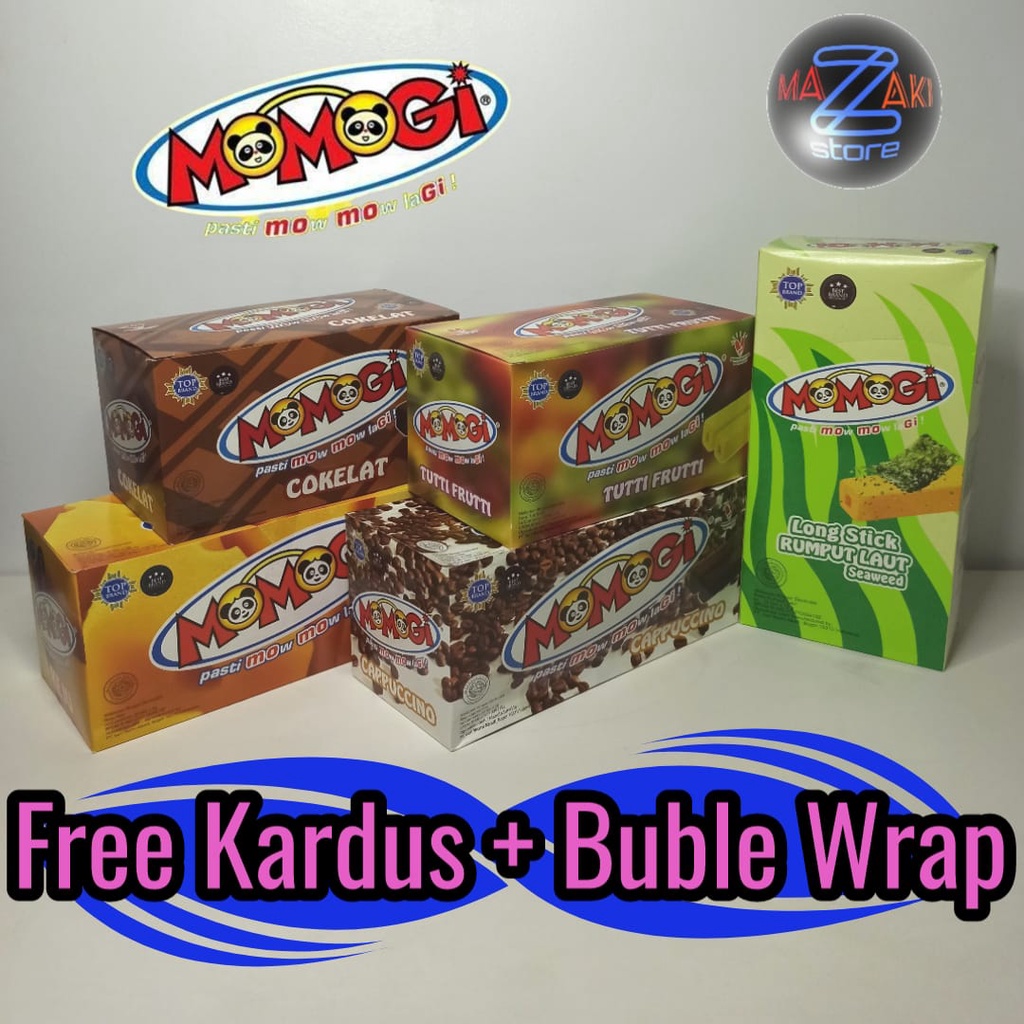 Momogi Stick Snack Makanan Ringan Jajanan Cemilan Anak Aneka Rasa 1 Dus 20 pcs